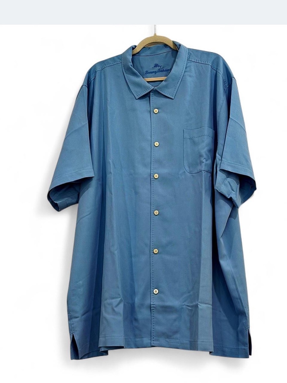 Tommy Bahama Men’s Big & Tall Hawaiian Herringbone Silk Camp Shirt